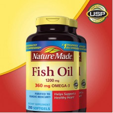 美国Nature Made 深海鱼油1200毫克 + 360毫克奥米加-3, 200粒胶囊